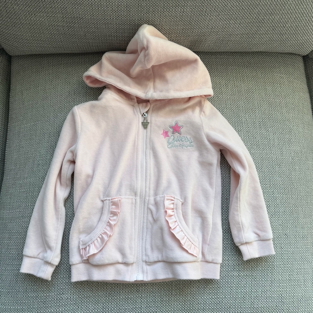 3/27$ Guess Baby Light Pink Zip Up Hoodie size 24 months